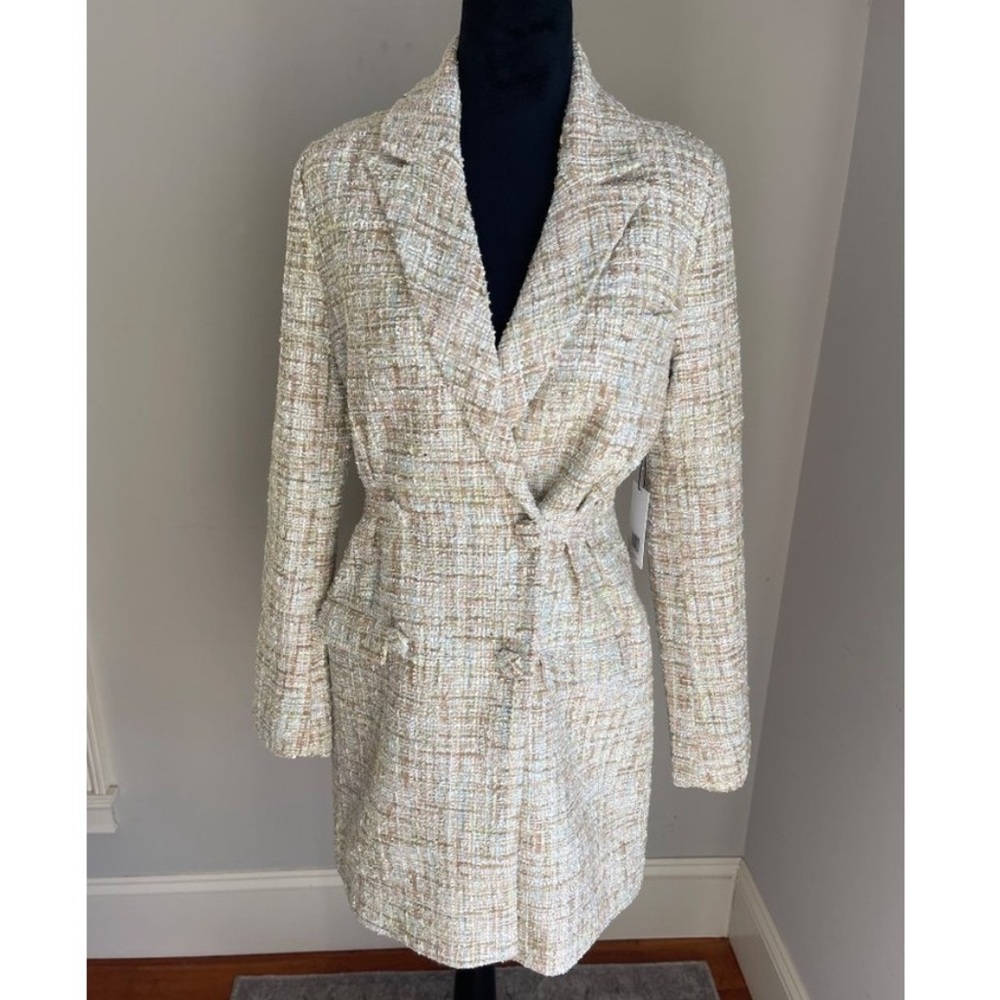 New Jason Wu Tweed Long Sleeve Blazer Jacket - Picture 1 of 16